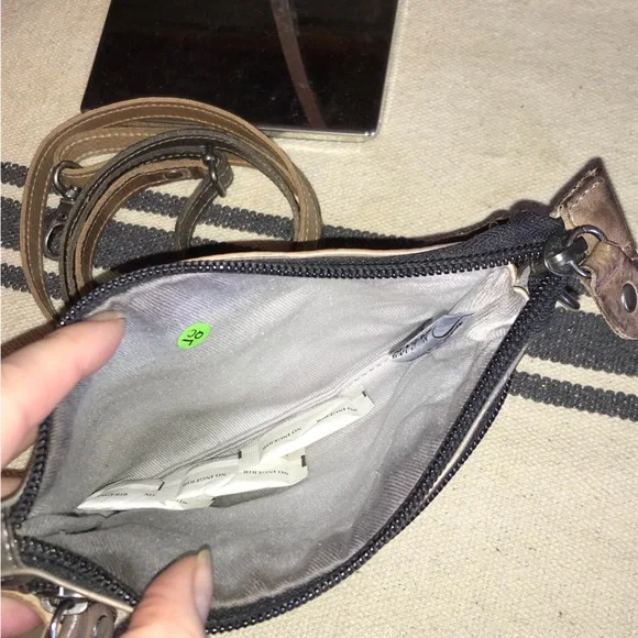 NWT Bed Stu Leather Viana Crossbody Belt Bag Wristlet Tonic Breeze MSRP $180 - Picture 12 of 14